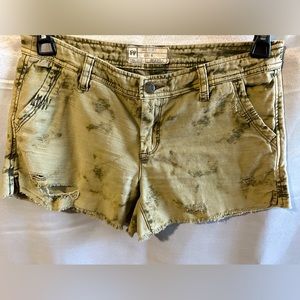 Free The People Camo Distressed Shorts